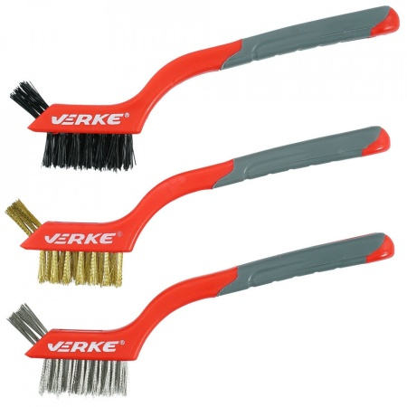 Altele - Set 3 perii de sarma pentru curatare, otel, alama si nailon, pentru rugina si vopsea (V05285)