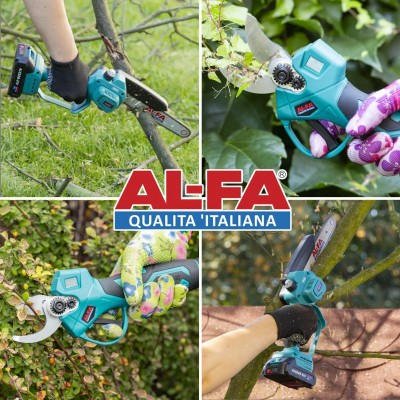 Set 3in1 drujba 8 inchi 20 cm, foarfeca de gradina cu acumulator 21V si prelungitor telescopic 250 cm (ALCD2B-21V+) [9]