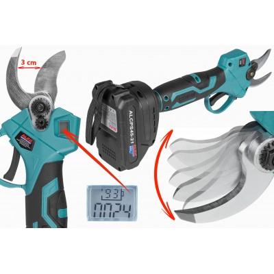 Set 3in1 drujba 8 inchi 20 cm, foarfeca de gradina cu acumulator 21V si prelungitor telescopic 250 cm (ALCD2B-21V+) [16]