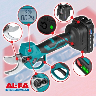 Set 3in1 drujba 8 inchi 20 cm, foarfeca de gradina cu acumulator 21V si prelungitor telescopic 250 cm (ALCD2B-21V+) [12]