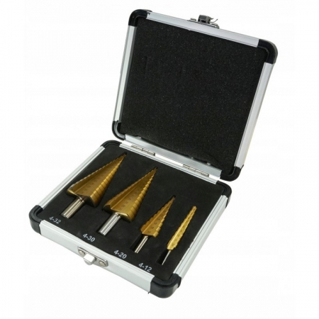 Set 4 burghie freza conica metal in trepte 4-32mm (V05050) [2]