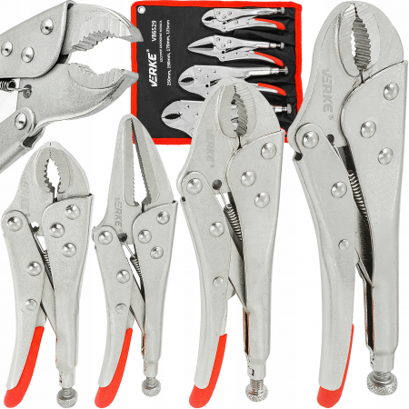 Clesti auto - Set 4 clesti fixare reglabile autoblocanti (V86529)