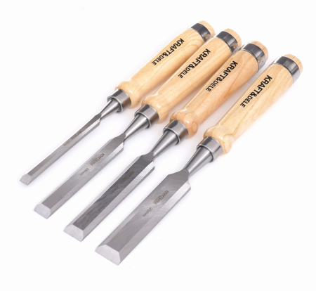 Set 4 dalti dulgher 290mm 10-25mm cu maner lemn (KD11771) [5]