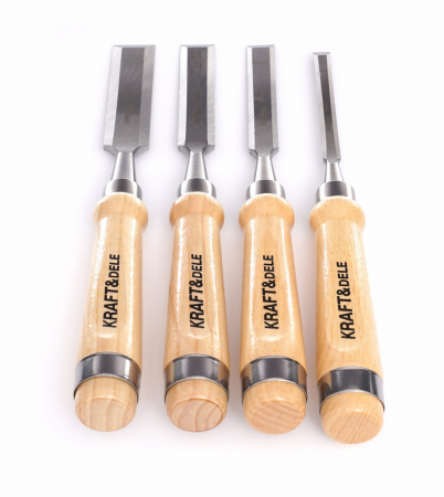 Set 4 dalti dulgher 290mm 10-25mm cu maner lemn (KD11771) [2]