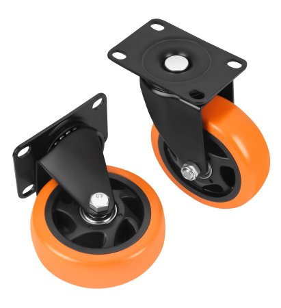 Set 4 roti pivotante 100 mm cu frana si capacitate de 500 kg (KD3623) [6]