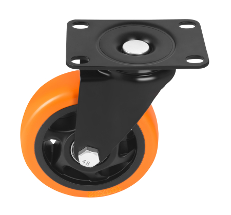 Set 4 roti pivotante 100 mm cu frana si capacitate de 500 kg (KD3623) [8]
