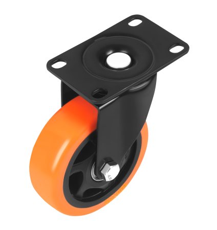 Set 4 roti pivotante 100 mm cu frana si capacitate de 500 kg (KD3623) [7]