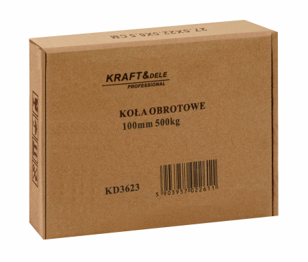 Set 4 roti pivotante 100 mm cu frana si capacitate de 500 kg (KD3623) [13]
