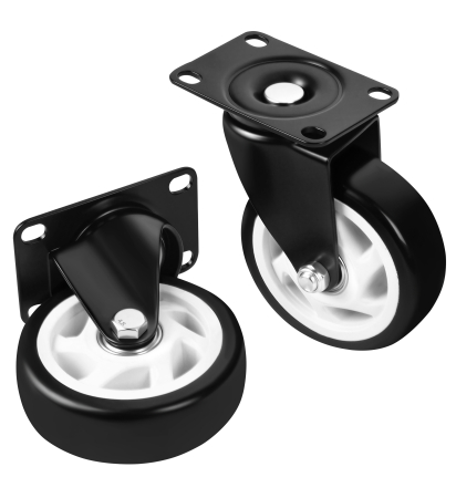 Set 4 roti pivotante 100 mm cu frana si capacitate de 500 kg (KD3624) [5]