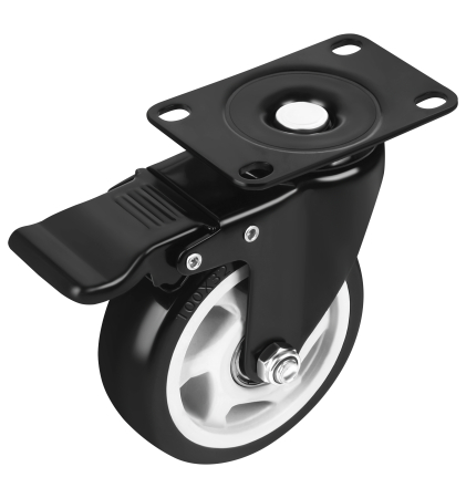 Set 4 roti pivotante 100 mm cu frana si capacitate de 500 kg (KD3624) [8]