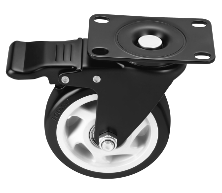 Set 4 roti pivotante 100 mm cu frana si capacitate de 500 kg (KD3624) [9]