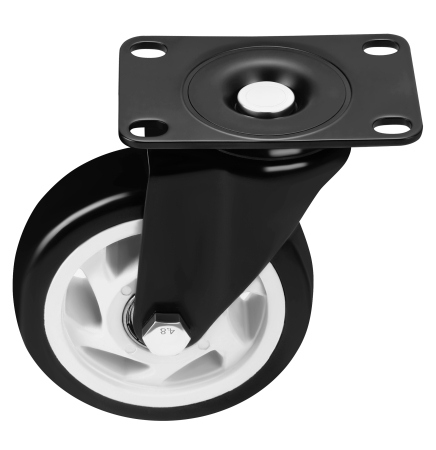 Set 4 roti pivotante 100 mm cu frana si capacitate de 500 kg (KD3624) [7]