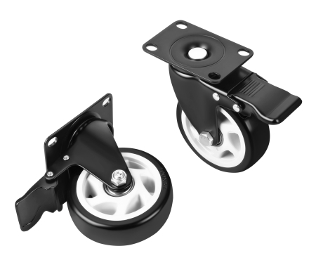 Set 4 roti pivotante 100 mm cu frana si capacitate de 500 kg (KD3624) [4]