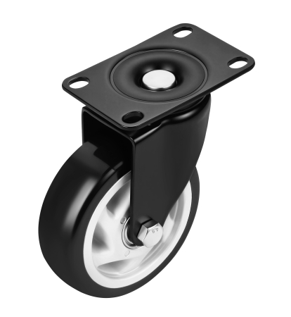 Set 4 roti pivotante 100 mm cu frana si capacitate de 500 kg (KD3624) [6]