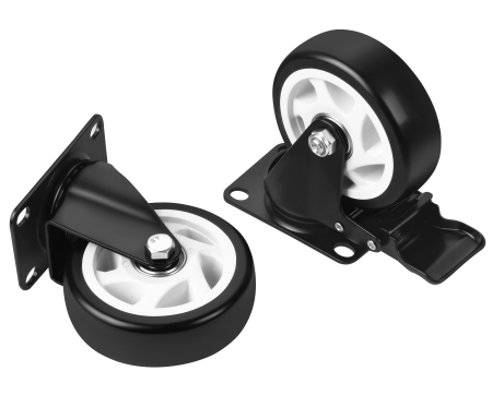 Set 4 roti pivotante 100 mm cu frana si capacitate de 500 kg (KD3624) [10]
