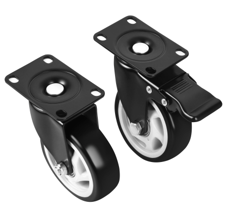Set 4 roti pivotante 100 mm cu frana si capacitate de 500 kg (KD3624) [3]