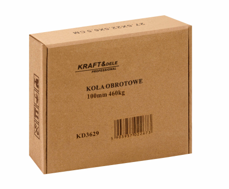 Set 4 roti pivotante 100 mm cu frana si capacitate totala 460 kg  (KD3629) [11]