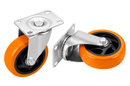 Set 4 roti pivotante 100 mm cu frana si capacitate totala 460 kg  (KD3629) [8]