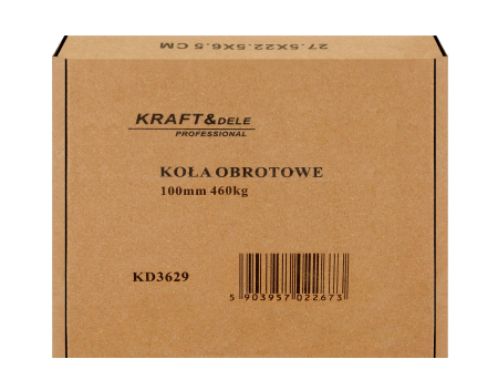 Set 4 roti pivotante 100 mm cu frana si capacitate totala 460 kg  (KD3629) [12]