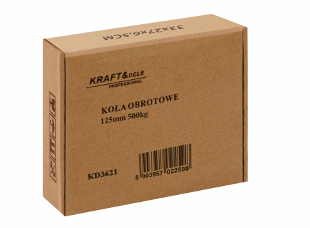 Set 4 roti pivotante 125 mm cu frana si capacitate de 500 kg (KD3621) [10]