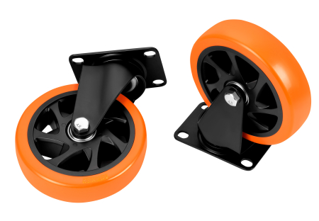 Set 4 roti pivotante 125 mm cu frana si capacitate de 500 kg (KD3621) [8]