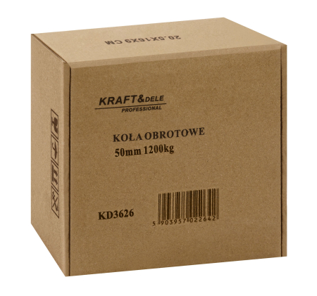 Set 4 roti pivotante 50 mm cu frana si capacitate totala 1200 kg (KD3626) [11]