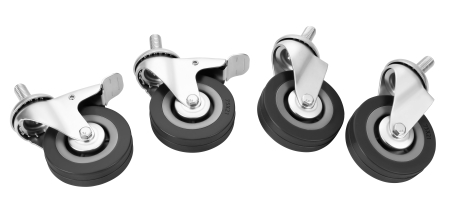 Set 4 roti pivotante 75 mm cu frana si capacitate de 200 kg (KD3625) [3]
