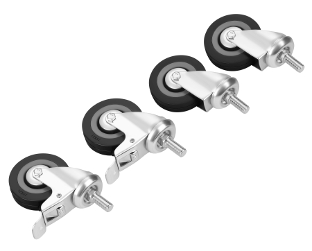 Set 4 roti pivotante 75 mm cu frana si capacitate de 200 kg (KD3625) [2]