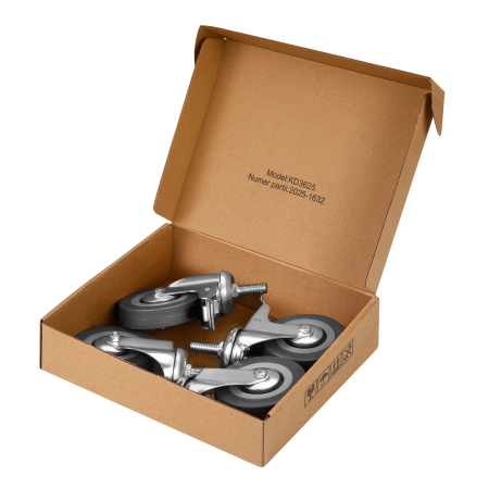 Set 4 roti pivotante 75 mm cu frana si capacitate de 200 kg (KD3625) [11]