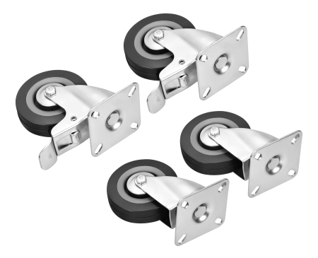 Set 4 roti pivotante 75 mm cu frana si capacitate de 220 kg (KD3620) [2]
