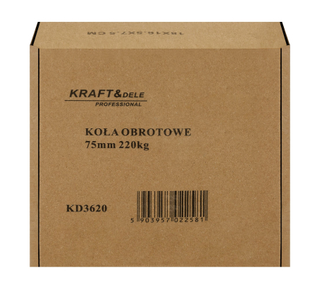 Set 4 roti pivotante 75 mm cu frana si capacitate de 220 kg (KD3620) [12]