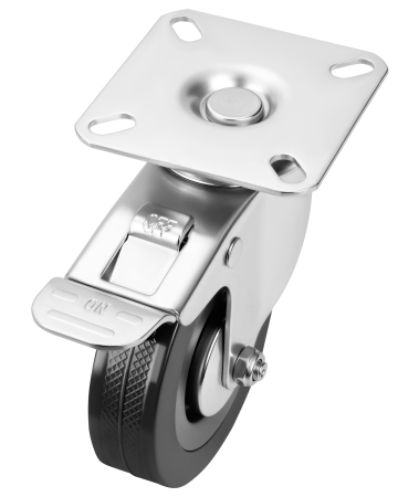Set 4 roti pivotante 75 mm cu frana si capacitate de 220 kg (KD3620) [6]