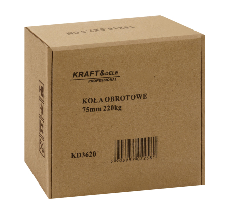 Set 4 roti pivotante 75 mm cu frana si capacitate de 220 kg (KD3620) [11]