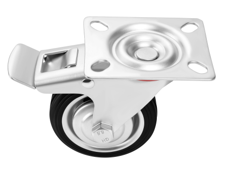 Set 4 roti pivotante 75 mm cu frana si capacitate totala 250 kg (KD3627) [8]