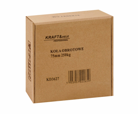 Set 4 roti pivotante 75 mm cu frana si capacitate totala 250 kg (KD3627) [11]