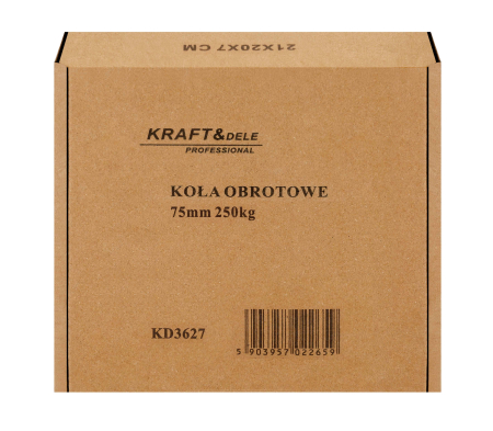 Set 4 roti pivotante 75 mm cu frana si capacitate totala 250 kg (KD3627) [12]