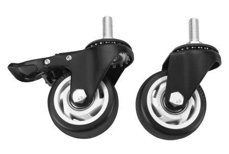 Set 4 roti pivotante 75 mm cu frana si capacitate totala 460 kg (KD3640) [8]