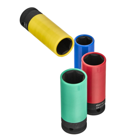 Set 4 tubulare lungi impact jante aliaj cu protectie cauciuc 17-22mm (KD11751) [9]