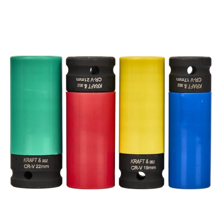 Set 4 tubulare lungi impact jante aliaj cu protectie cauciuc 17-22mm (KD11751) [4]