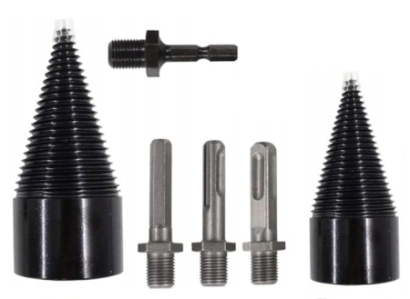 Set 2 burghie con despicator 32mm 42mm lemn pentru bormasina cu impact percutie + 3 adaptoare (KD11248) [6]