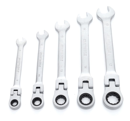 Set 5 chei cu clichet articulate 8-17mm 5bucati piese cap flexibil Cr-V (KD10105) [9]