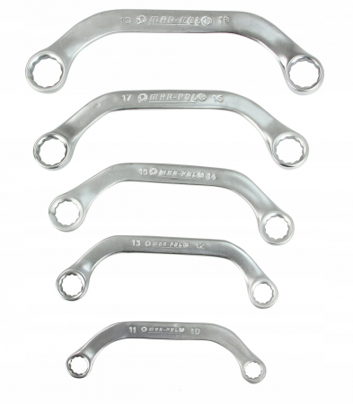 Set 5 chei inelare tip C 10-19mm 5bucati piese Chrome-Vanadium Cr-V (M58168) [3]