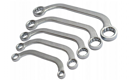 Set 5 chei inelare tip C 10-19mm 5bucati piese Chrome-Vanadium Cr-V (S10985) [4]