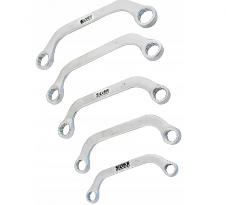 Set 5 chei inelare tip C 10-19mm 5bucati piese Chrome-Vanadium Cr-V (S10985) [3]