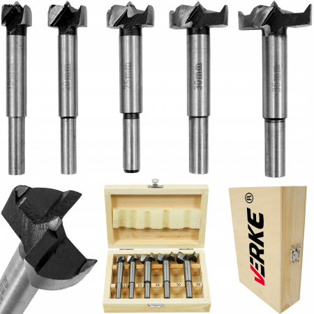 Scule de mana - Set 5 freze lemn 15-35mm (V05069)