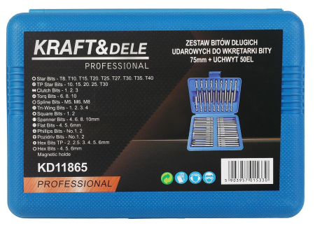 Set 50 de biti imbus torx M lungi pentru bormasina de 75 mm (KD11865) [1]