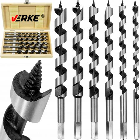 Set 6 burghie lemn 10-20mm lungi 230mm (V05076) [8]