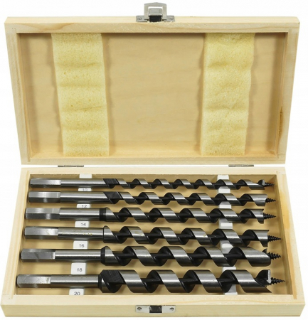 Set 6 burghie lemn 10-20mm lungi 230mm (V05076) [9]