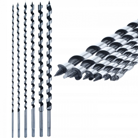Set 6 burghie lemn 6-18mm lungi 460mm (33400) [4]