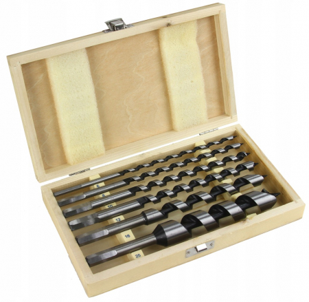 Set 6 burghie lemn 6-25mm lungi 230mm (M22350) [6]